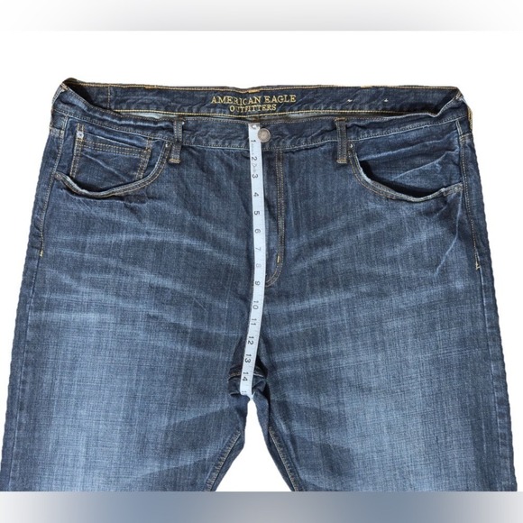 American Eagle Loose Fit Men's Jeans 44x32 Dark Blue Denim - Picture 2 of 11